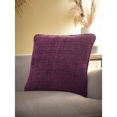 Alba Wine Chenille Cushion (43cm x 43cm) - One Size / Purple