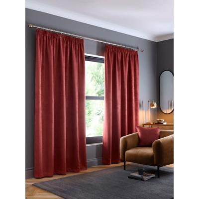 George Terracotta Fusion Galaxy Pencil Pleat Curtains W 228Cm (90 Inch) X D 182Cm (72 Inch)