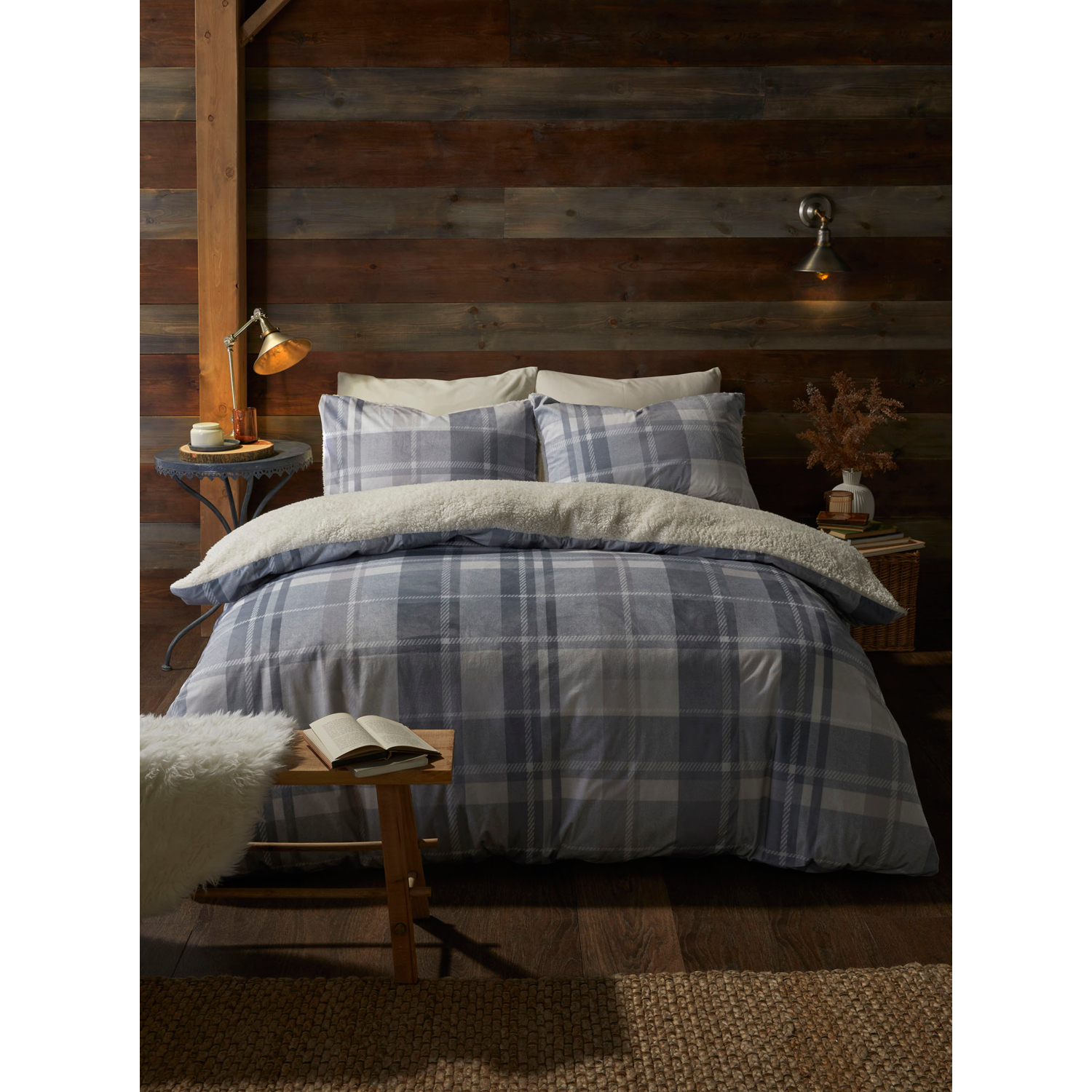 George Grey Fusion Mulford Check Duvet Cover Set