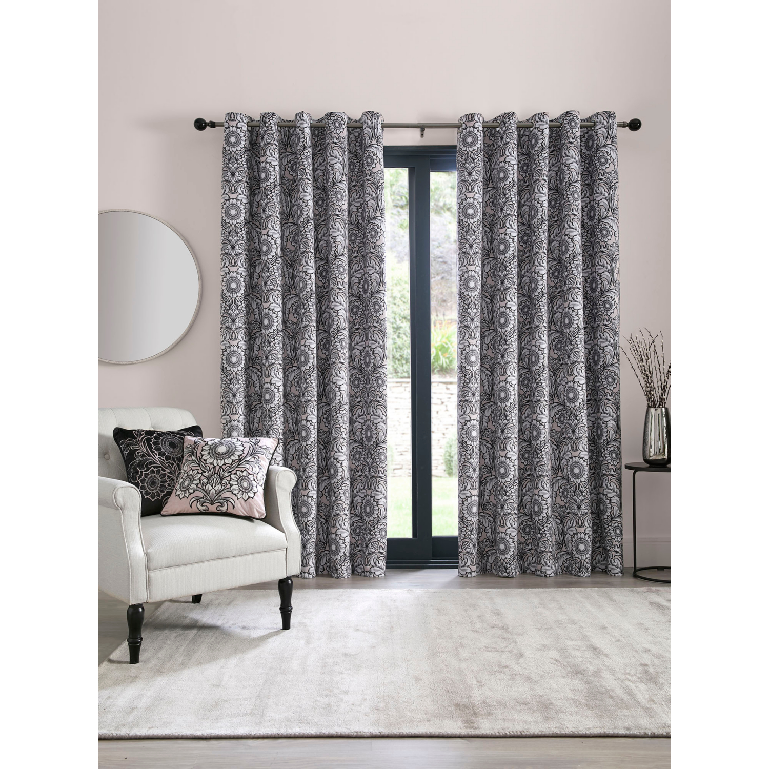 George Natural Laurence Llewelyn-Bowen Romilly Eyelet Curtains