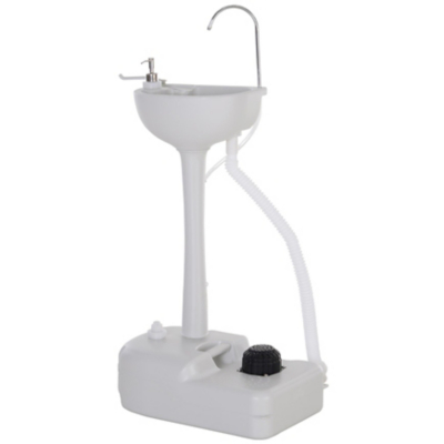 George Outsunny Portable Handwashing Sink - Light Grey