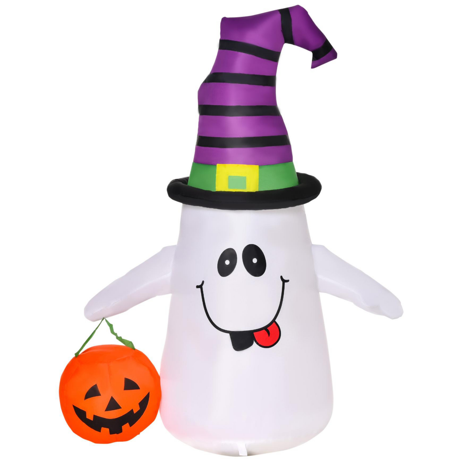 Ghost White Homcom Witch Halloween Inflatable Decoration