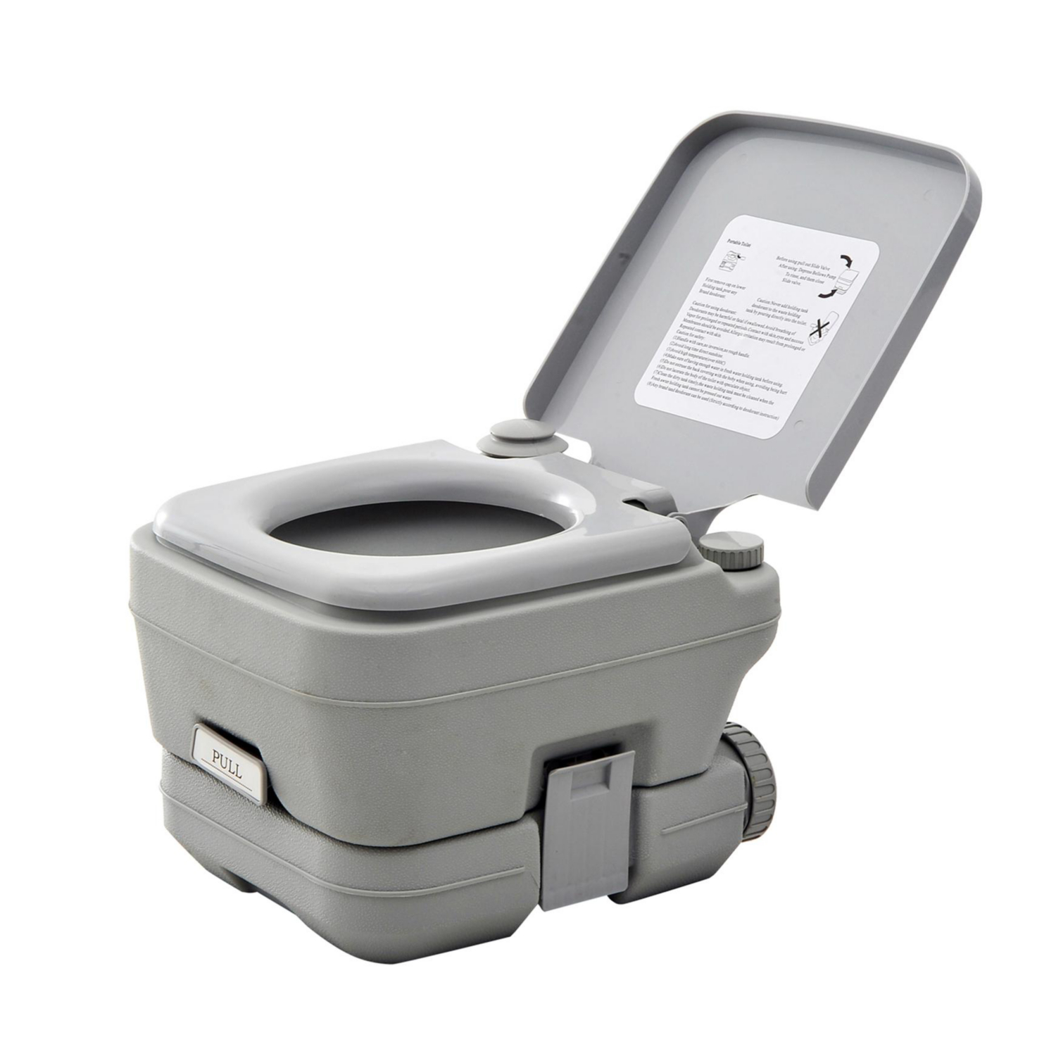 Homcom Unisex Grey Portable Travel Toilet Outdoor Camping With 2 Detachable Tanks In 10L - Image 11