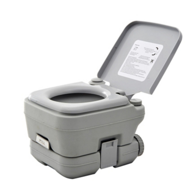 10L Portable Travel Toilet Outdoor Camping Picnic with 2 Detachable Tanks & Push-button Operation - Grey - Home Living  | TJ Hughes