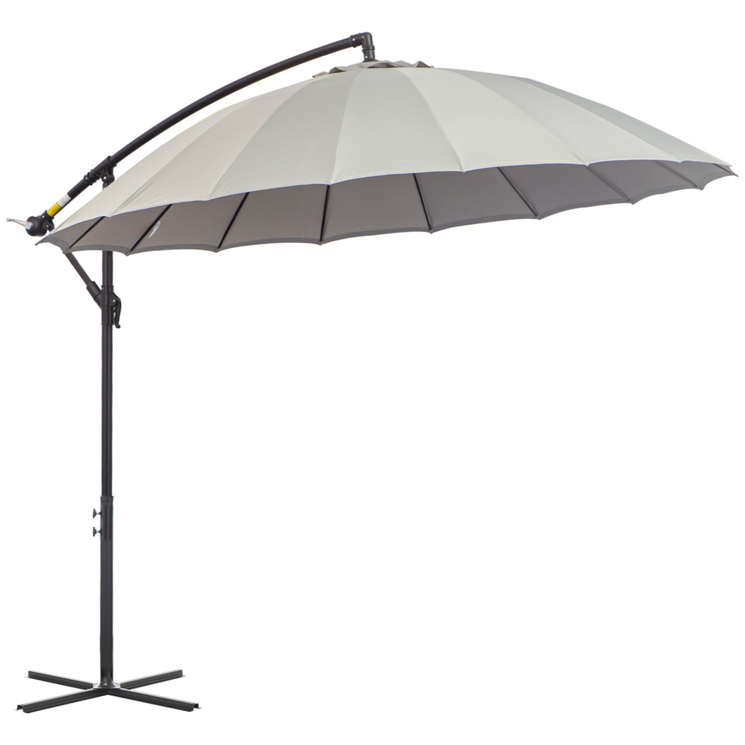3M Grey Outsunny Cantilever Shanghai Parasol