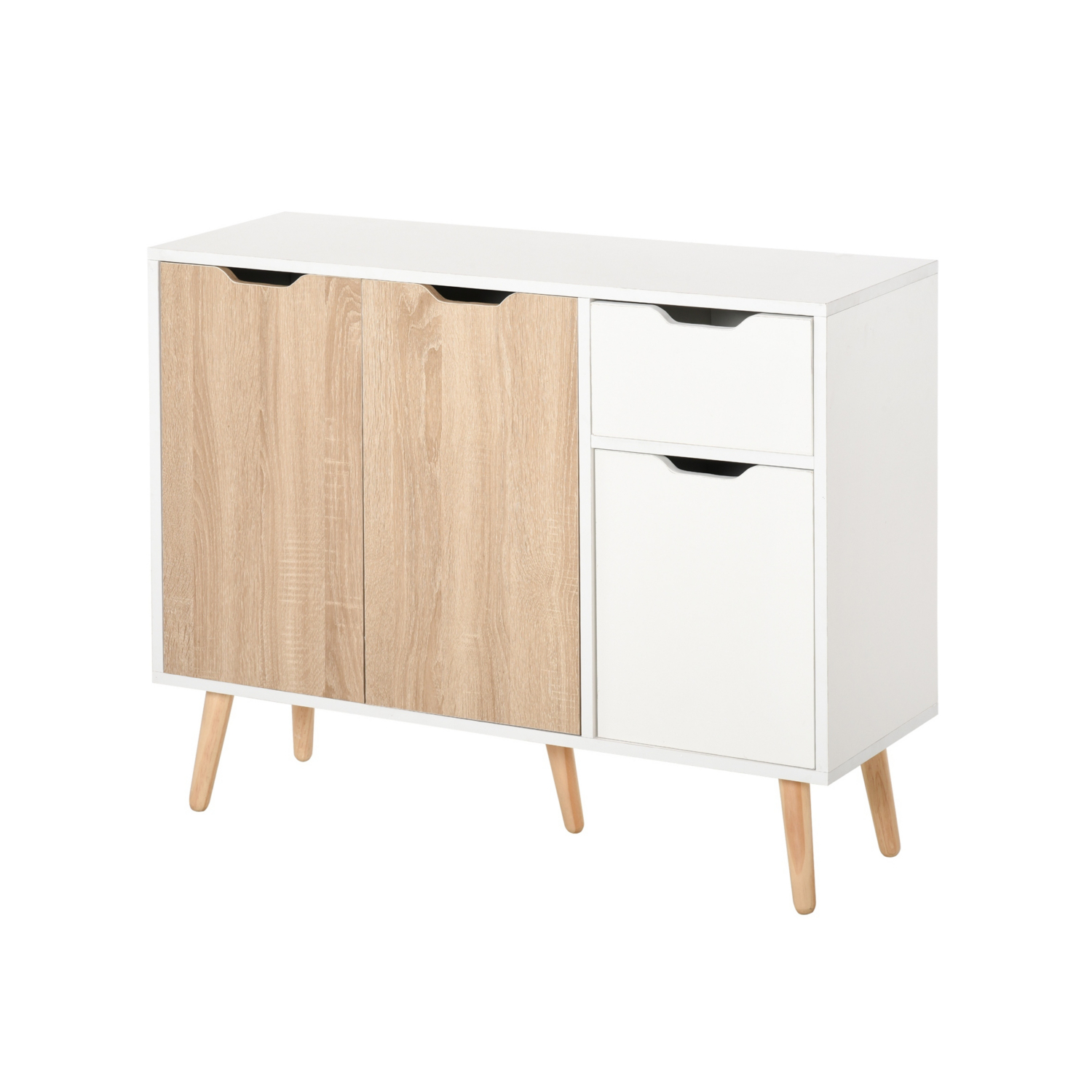 George White Homcom Floor Standing Sideboard Cabinet