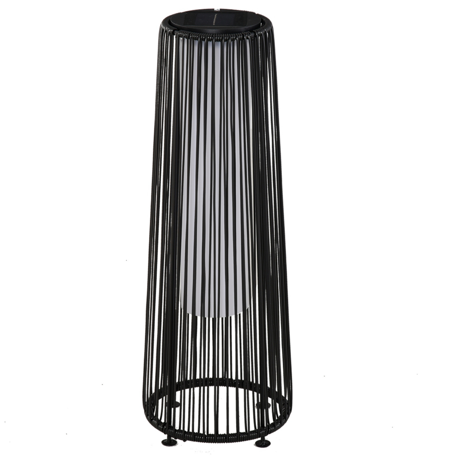 George Black Outsunny Solar Wicker Lantern
