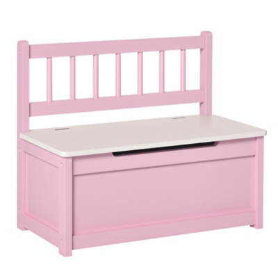 2 In 1 Wooden Toy Box Kids Seat Bench Storage Chest 60 x 30 x 50cm