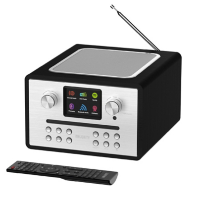 Majority Homerton 2 Black Compact Cd Player/ Internet Radio/Dab Radio/ Bluetooth, Black