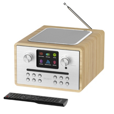 Majority Homerton 2 Oak Compact Cd Player/ Internet Radio/Dab Radio/ Bluetooth Brown, Brown