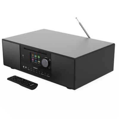 Majority Quadriga Internet Radio DAB+ Cd Bluetooth Spotify Music System Black, Black