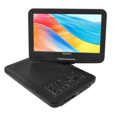 George Oakcastle 12 Inch Portable Rechargeable DVD Player - Black
