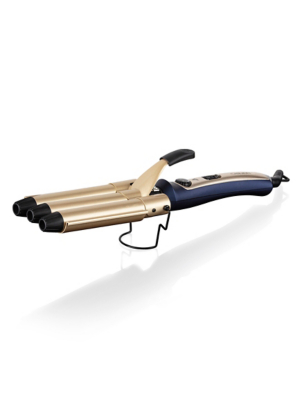 Carmen Twilight Triple Barrel Mermaid Hair Waver Blue and Champagne