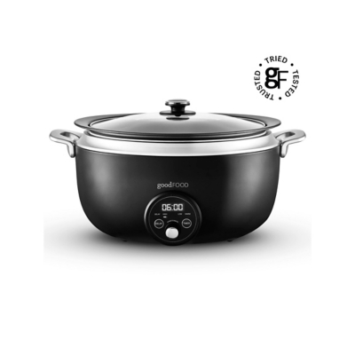 Good Food in partnership with Tower GF16011 6.5 Litre Slow Cooker - Stainless Steel / Black