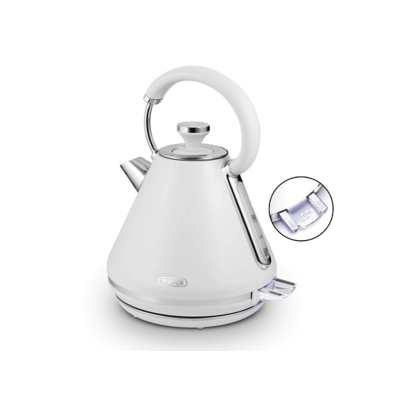 George Tower White Mirage 1.7L Variable Kettle with Chrome Trim - White