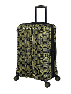 IT Luggage Annamite Duplo Geo Moss Suitcase Holiday Shop at ASDA