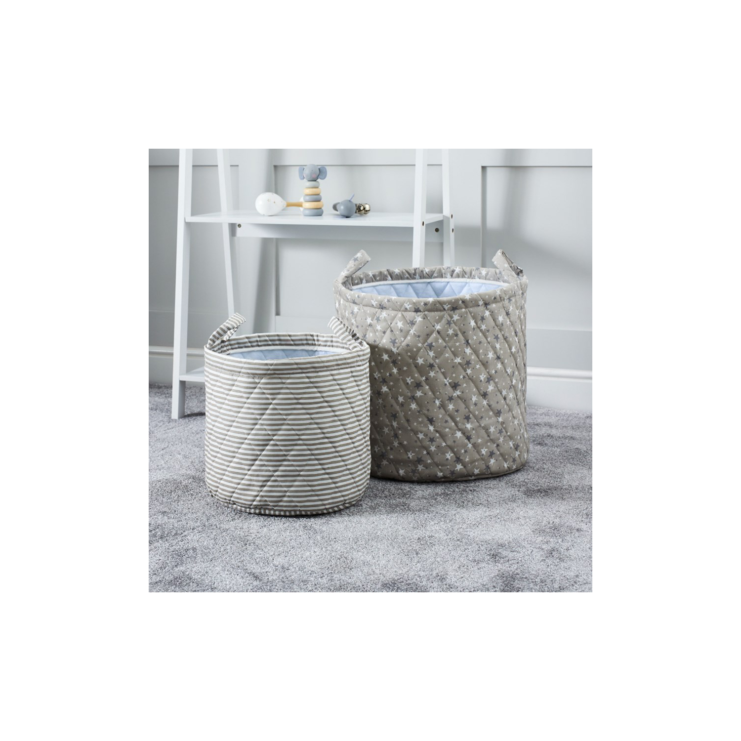 Bubba Grey Ickle Cosmic Aura Pack Of 2 Storage Baskets