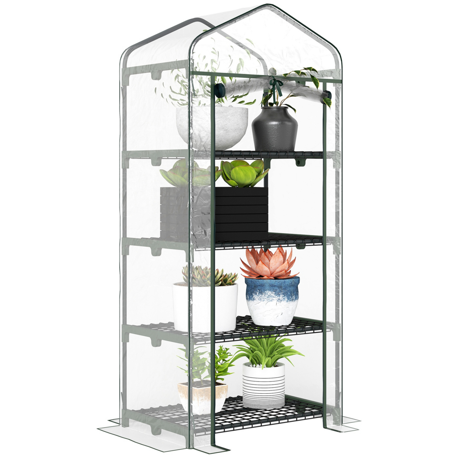 George Clear Outsunny Portable 4-Tier Mini Greenhouse