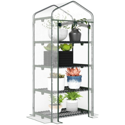 Outsunny 4 Tier Mini Portable Greenhouse 160H x 70L x 50Wcm, Green