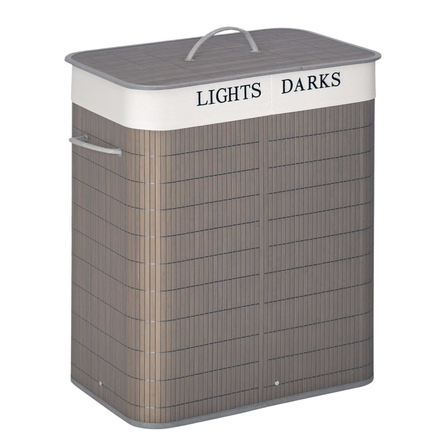 George Grey Homcom 100L 2 Section Collapsible Hamper