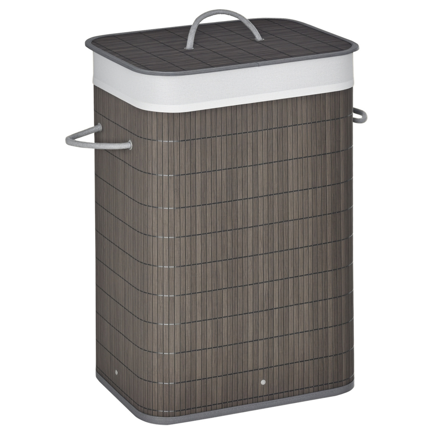 George Grey Homcom Collapsible Hamper With Lid