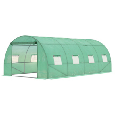 George Outsunny 6 x 3m Polytunnel Walk-in Greenhouse - Green