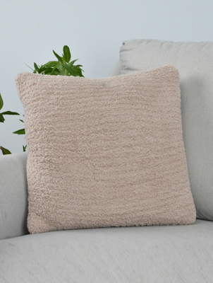 Sleepdown Natural Boucle Chenille Cushion Home at ASDA