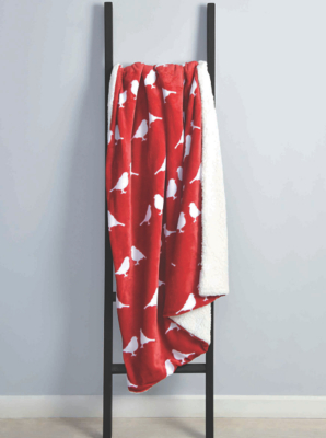 Sleepdown Red Robin Throw Home at ASDA