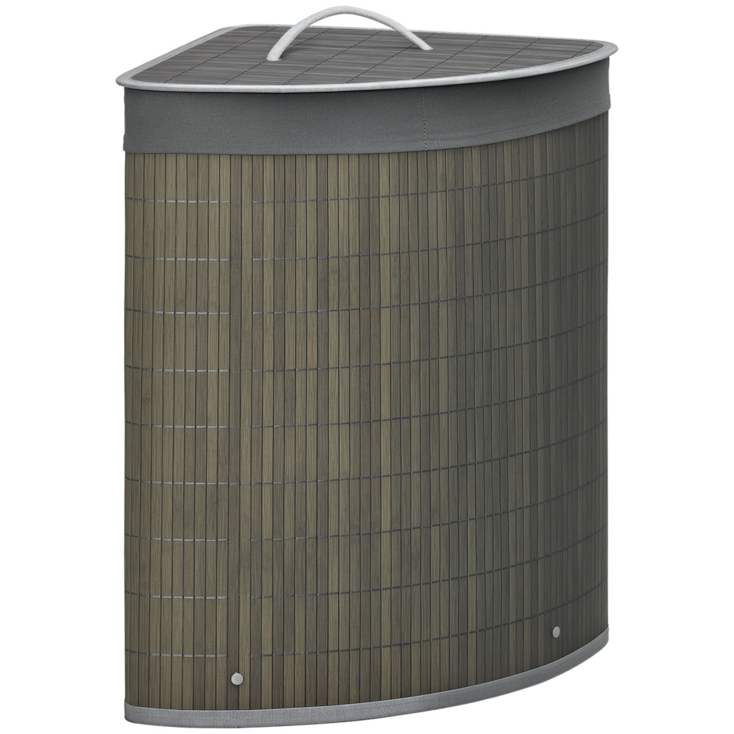 George Grey Homcom 55L Bamboo Corner Laundry Hamper