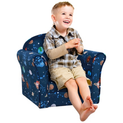 George Blue Homcom Kids Planet-Themed Armchair 45Kg