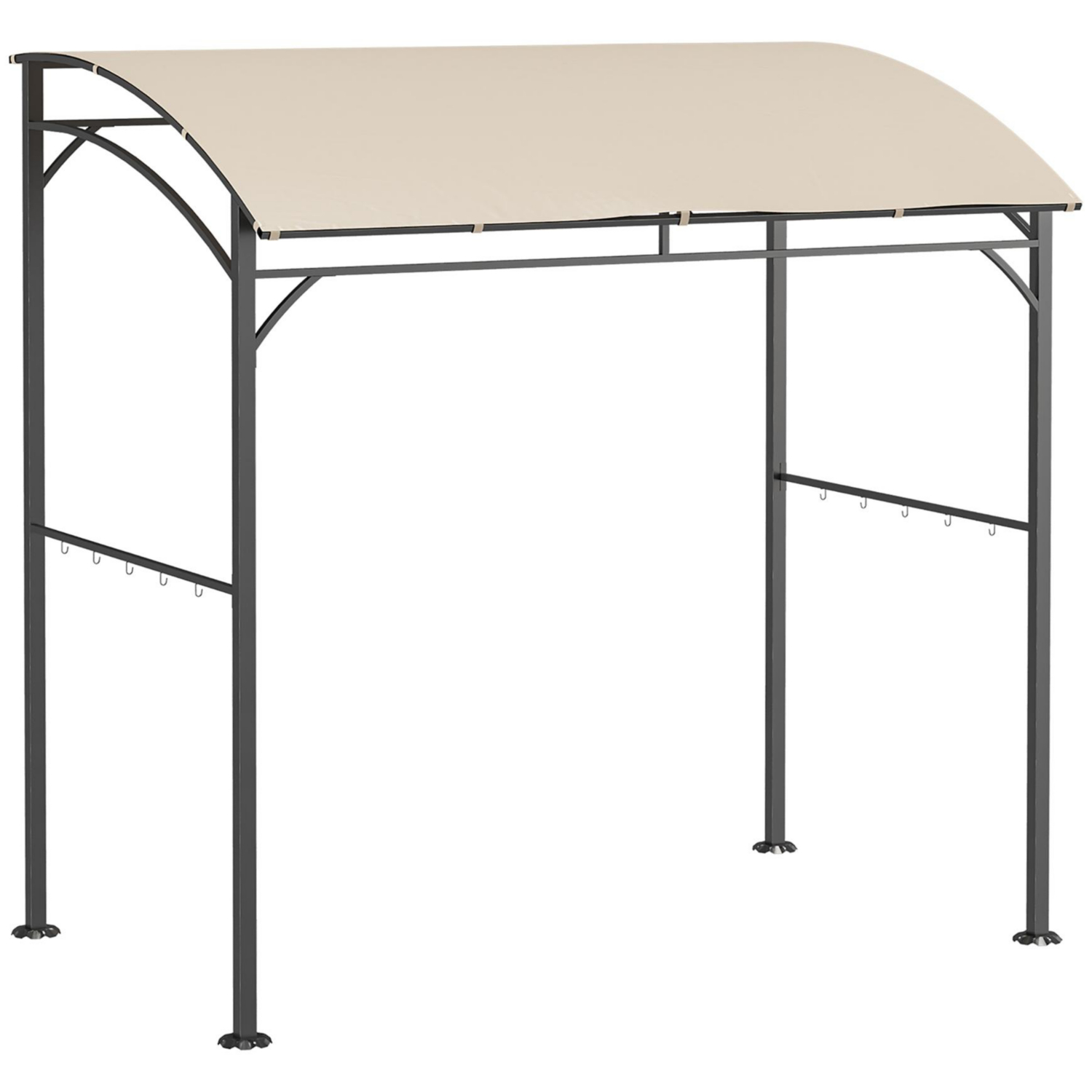 George Beige Outsunny Gazebo Tent For Bbq Grill With Curved Canopy