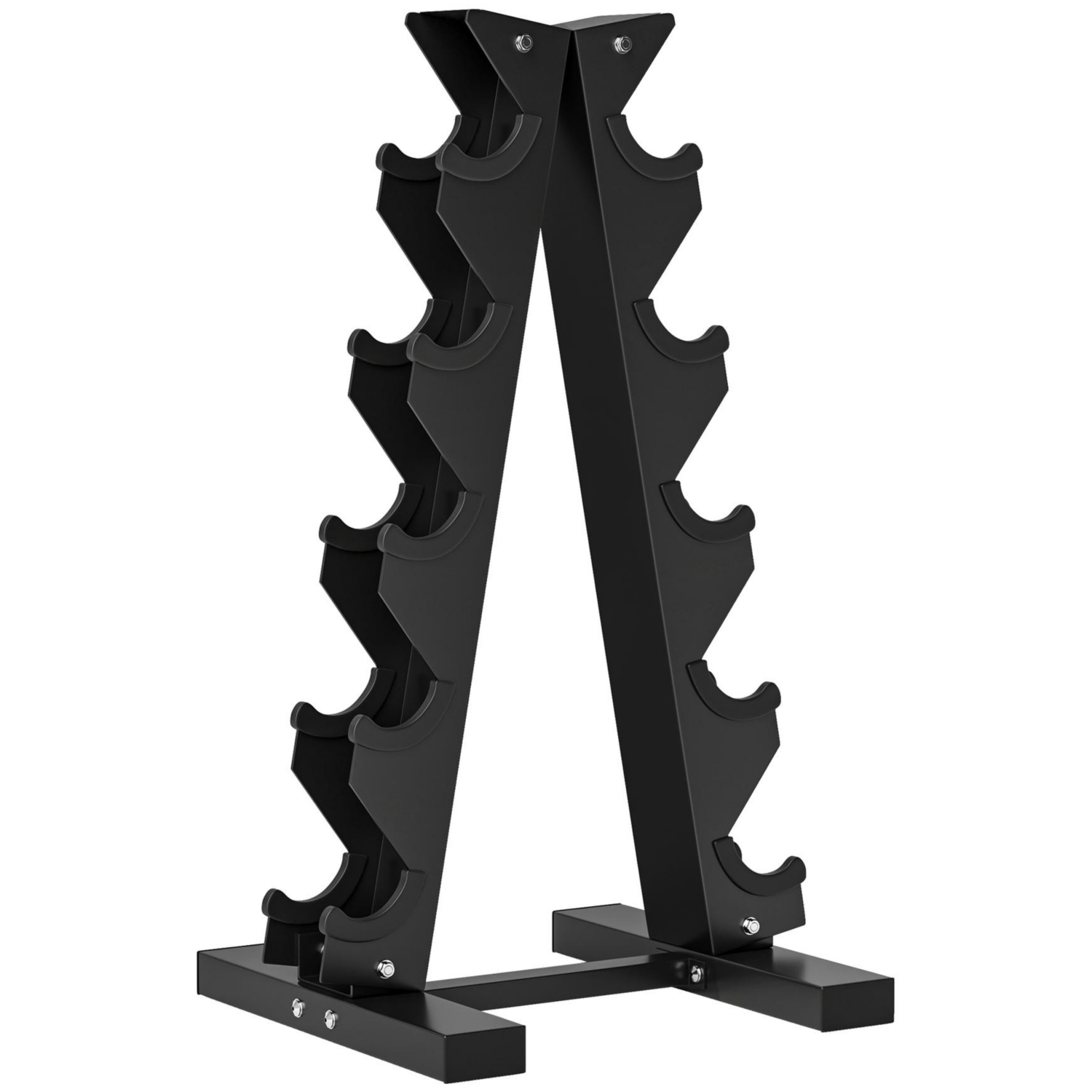 SPORTNOW Five-Tier Weight Tree, Steel Dumbbell Rack for Home Gym Exercise in Black | Size: 18 - Image 9