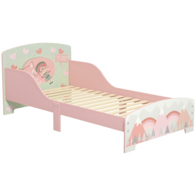 Toddler Bed Frame Kids Bedroom Furniture for Ages 3-6 Years Pink