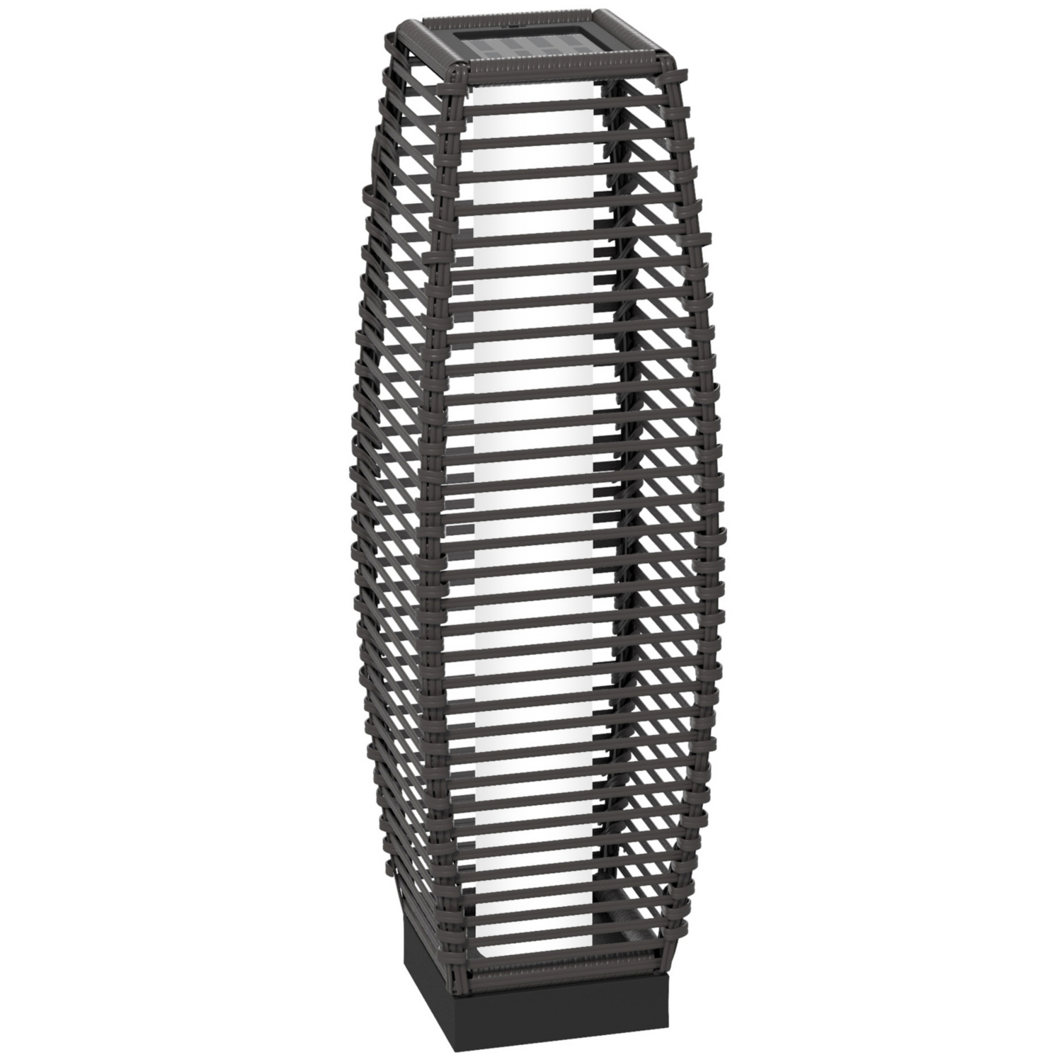 George Grey Outsunny Rattan Solar Floor Lamp