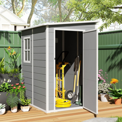 4 x 5 Lean to Garden Shed Storage House with Lockable Door