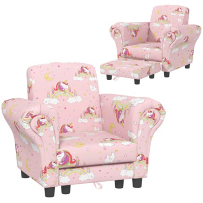 AIYAPLAY 2 Piece Kids Sofa Set with Unicorn Design - for Nursery - Pink  | TJ Hughes