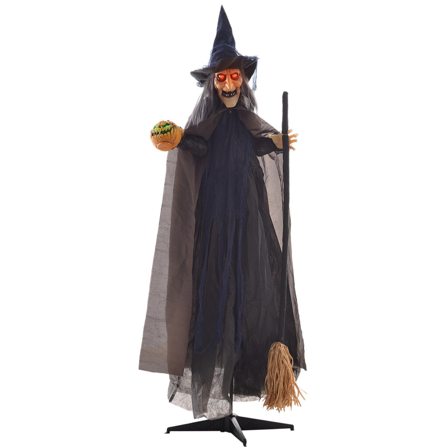 HOMCOM Animated Witch Halloween Prop - 6ft - Red - Image 8