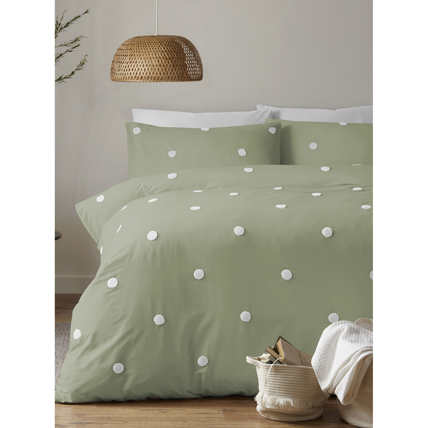 Appletree 100% Cotton Dot Garden Duvet Set - Image 5