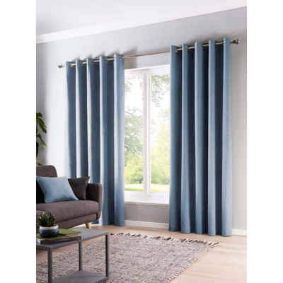 Onn Blue Fusion Sorbonne Eyelet Curtains Size 5.0