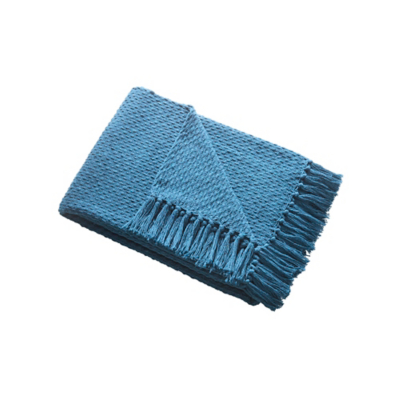 Drift Hayden Throw in Teal - 200 x 200cm  | TJ Hughes