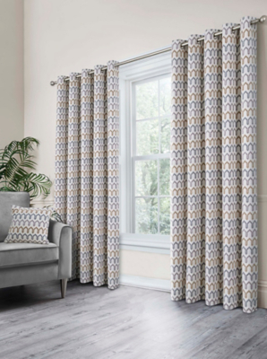 Curtina Natural Arcadia Eyelet Curtains Home at ASDA