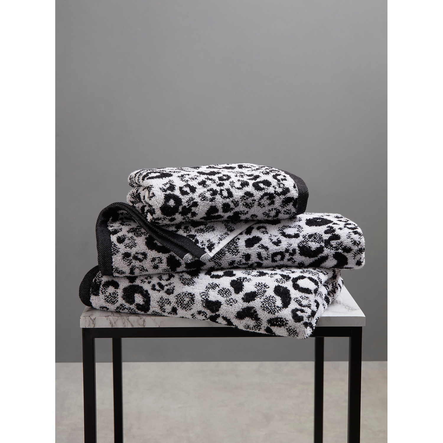 George Black & White Fusion Animal Print Towel Range