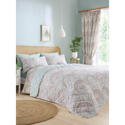 D & D Palais Bedspread in Green  | TJ Hughes