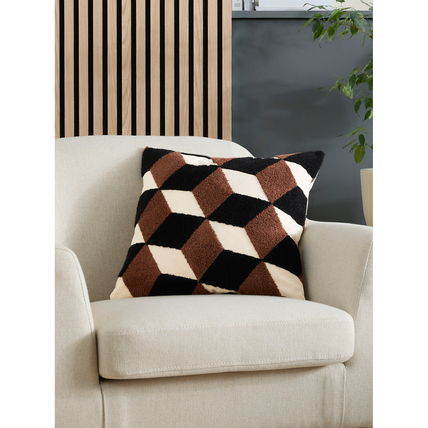 Apple Multi Appletree Boucle Jett Filled Cushion