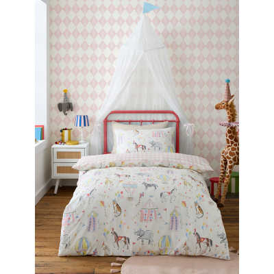 Bedlam Circus Time Duvet Cover Set in Multi - Single  | TJ Hughes
