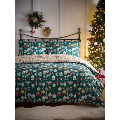 George Green Fusion Christmas Ornaments Duvet Cover Set