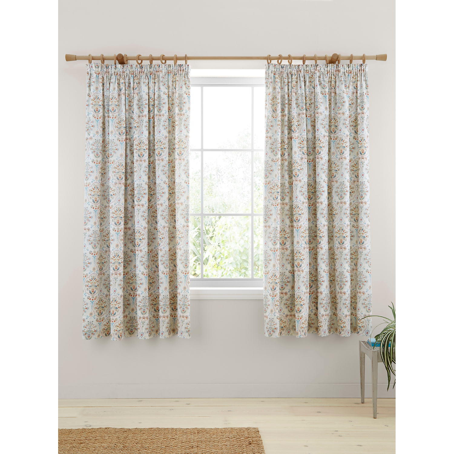 George Natural Dreams & Drapes Edena Pencil Pleat Curtains