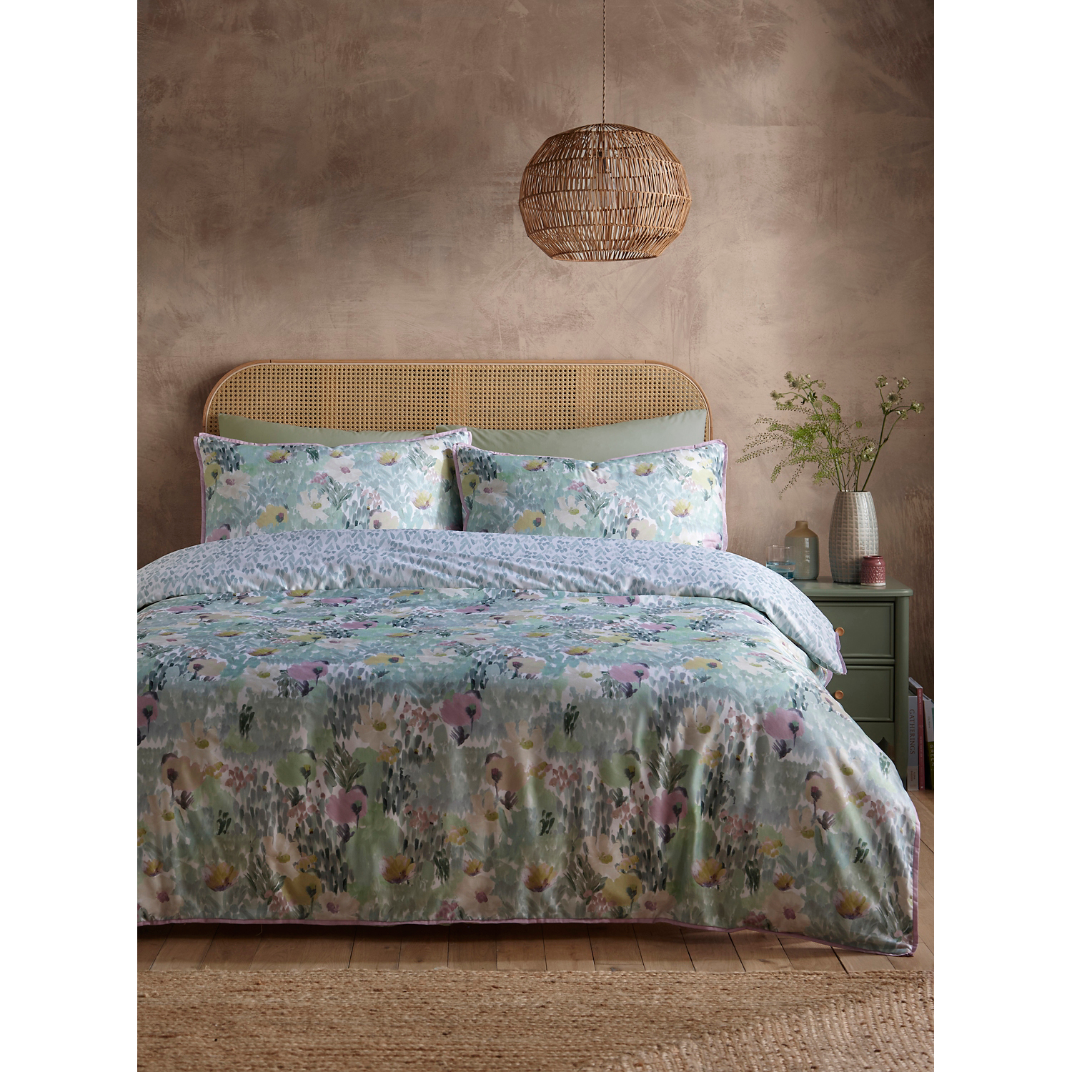 Apple Green Appletree Abstract Floral Cotton Duvet Set