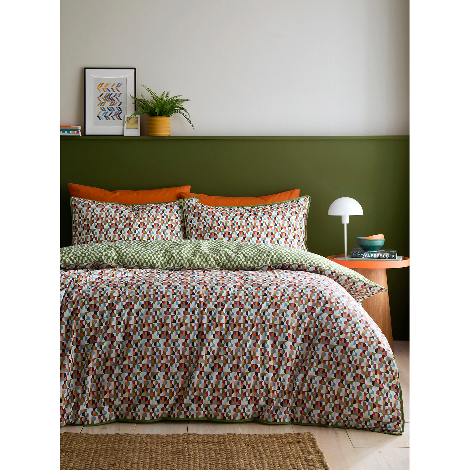 Apple Natural Appletree Star Geo Cotton Duvet Set