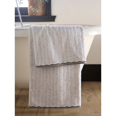 Fusion 'Speckle Rib' 100% Cotton Towel in White | Size: Bath Sheet